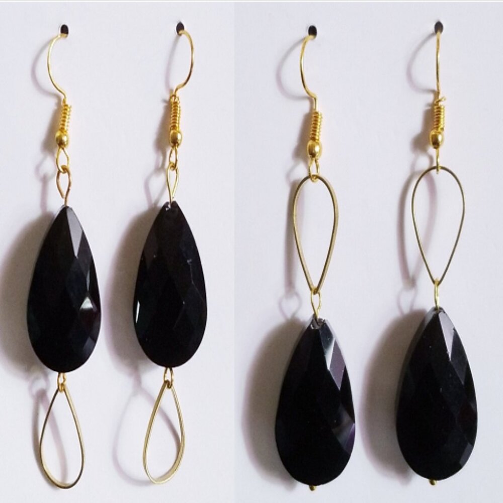 Black Crystal Earrings